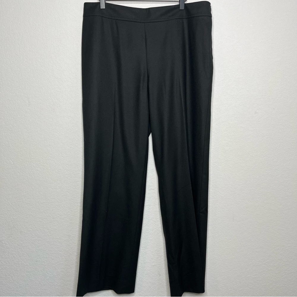 Akris Punto Women Pants 14 Wool Office Business Wide Leg Natural Stretch